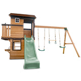 Lifespan Kids Play Centres Darlington Play Centre Swing Set with Pastel Green Slide - Lifespan Kids 9347166086198 LKPC-DARL-PG Darlington Play Centre Swing Set with Pastel Green Slide - Lifespan Kids Happy Active Kids Australia
