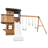 Lifespan Kids Play Centres Darlington Play Centre Swing Set with White Slide - Lifespan Kids 9347166086211 LKPC-DARL-PW Darlington Play Centre Swing Set with White Slide - Lifespan Kids Happy Active Kids Australia