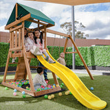 Lifespan Kids Play Centres Greenvale Play Centre with 1.8m Yellow Slide - Lifespan Kids 9347166085429 LKPC-GREEN-YL Greenvale Play Centre with 1.8m Yellow Slide - Lifespan Kids Happy Active Kids Australia