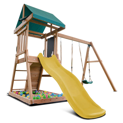 Lifespan Kids Play Centres Greenvale Play Centre with 1.8m Yellow Slide - Lifespan Kids 9347166085429 LKPC-GREEN-YL Greenvale Play Centre with 1.8m Yellow Slide - Lifespan Kids Happy Active Kids Australia