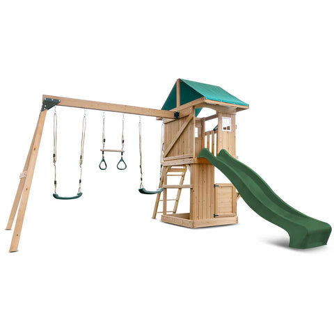 Lifespan Kids Play Centres Montrose Play Centre Set with 2.2m Green Slide - Lifespan Kids - OUT OF STOCK eta mid-late Oct (preorder available now) 9347166086389 LKPC-MONT-GN Montrose Play Centre Set with 2.2m Green Slide - Lifespan Kids - OUT OF STOCK eta mid-late Oct (preorder available now) Happy Active Kids Australia