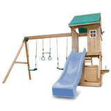 Lifespan Kids Play Centres Montrose Play Centre Set with 2.2m Pastel Blue Slide - Lifespan Kids 9347166086396 LKPC-MONT-PB Montrose Play Centre Set with 2.2m Pastel Blue Slide - Lifespan Kids Happy Active Kids Australia