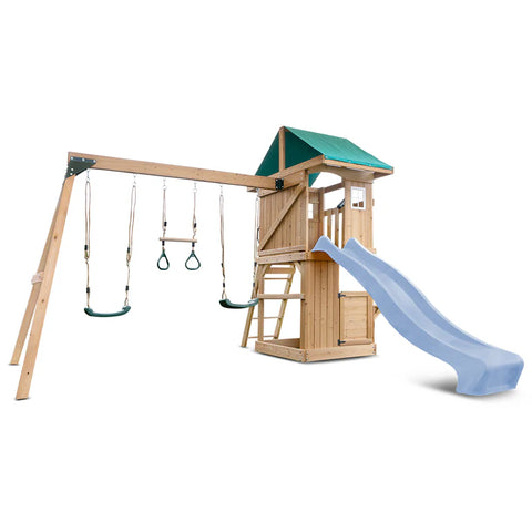 Lifespan Kids Play Centres Montrose Play Centre Set with 2.2m Pastel Blue Slide - Lifespan Kids 9347166086396 LKPC-MONT-PB Montrose Play Centre Set with 2.2m Pastel Blue Slide - Lifespan Kids Happy Active Kids Australia