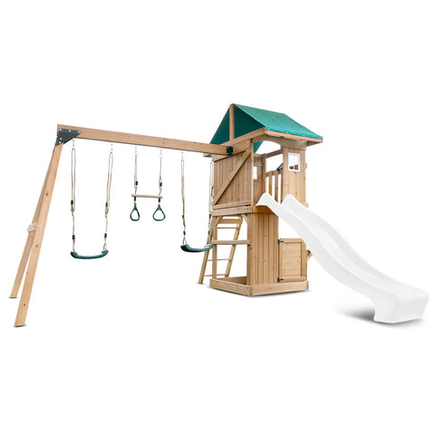 Lifespan Kids Play Centres Montrose Play Centre Set with 2.2m White Slide - Lifespan Kids 9347166086426 LKPC-MONT-PW Montrose Play Centre Set with 2.2m White Slide - Lifespan Kids Happy Active Kids Australia
