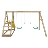 Lifespan Kids Play Centres Winston 4-Station Timber Double Swing Set with Yellow Slide - Lifespan Kids - OUT OF STOCK eta TBA 9347166085474 LKPC-WINST-YL Winston 4-Station Timber Double Swing Set with Yellow Slide - Lifespan Kids - OUT OF STOCK eta TBA Happy Active Kids Australia