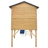 Lifespan Kids Play Houses Burleigh Raised Wooden Cubby House with 2.2m blue slide - Lifespan Kids 9347166085535 LKCH-BUR-BU Buy online: Burleigh Raised Wooden Cubby House with 2.2m blue slide - Lifespan Kids Happy Active Kids Australia