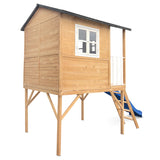 Lifespan Kids Play Houses Burleigh Raised Wooden Cubby House with 2.2m blue slide - Lifespan Kids 9347166085535 LKCH-BUR-BU Buy online: Burleigh Raised Wooden Cubby House with 2.2m blue slide - Lifespan Kids Happy Active Kids Australia