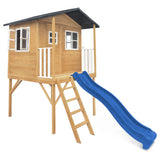 Lifespan Kids Play Houses Burleigh Raised Wooden Cubby House with 2.2m blue slide - Lifespan Kids 9347166085535 LKCH-BUR-BU Buy online: Burleigh Raised Wooden Cubby House with 2.2m blue slide - Lifespan Kids Happy Active Kids Australia