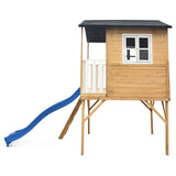 Lifespan Kids Play Houses Burleigh Raised Wooden Cubby House with 2.2m blue slide - Lifespan Kids 9347166085535 LKCH-BUR-BU Buy online: Burleigh Raised Wooden Cubby House with 2.2m blue slide - Lifespan Kids Happy Active Kids Australia