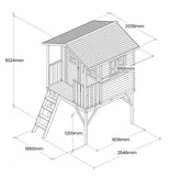 Lifespan Kids Play Houses Burleigh Raised Wooden Cubby House with 2.2m green slide - Lifespan Kids 9347166085542 LKCH-BUR-GN Buy online: Burleigh Raised Wooden Cubby House with 2.2m green slide - Lifespan Kids Happy Active Kids Australia