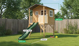 Lifespan Kids Play Houses Burleigh Raised Wooden Cubby House with 2.2m green slide - Lifespan Kids 9347166085542 LKCH-BUR-GN Buy online: Burleigh Raised Wooden Cubby House with 2.2m green slide - Lifespan Kids Happy Active Kids Australia
