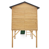 Lifespan Kids Play Houses Burleigh Raised Wooden Cubby House with 2.2m green slide - Lifespan Kids 9347166085542 LKCH-BUR-GN Buy online: Burleigh Raised Wooden Cubby House with 2.2m green slide - Lifespan Kids Happy Active Kids Australia