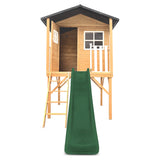 Lifespan Kids Play Houses Burleigh Raised Wooden Cubby House with 2.2m green slide - Lifespan Kids 9347166085542 LKCH-BUR-GN Buy online: Burleigh Raised Wooden Cubby House with 2.2m green slide - Lifespan Kids Happy Active Kids Australia