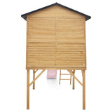 Lifespan Kids Play Houses Burleigh Raised Wooden Cubby House with 2.2m pastel pink slide - Lifespan Kids 9347166085573 LKCH-BUR-PP Burleigh Raised Wooden Cubby House with 2.2m pastel pink slide - Lifespan Kids Happy Active Kids Australia