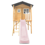Lifespan Kids Play Houses Burleigh Raised Wooden Cubby House with 2.2m pastel pink slide - Lifespan Kids 9347166085573 LKCH-BUR-PP Burleigh Raised Wooden Cubby House with 2.2m pastel pink slide - Lifespan Kids Happy Active Kids Australia