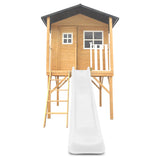 Lifespan Kids Play Houses Burleigh Raised Wooden Cubby House with 2.2m white slide - Lifespan Kids 9347166085580 LKCH-BUR-PW Shop: Burleigh Raised Wooden Cubby House with 2.2m white slide - Lifespan Kids Happy Active Kids Australia