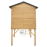 Lifespan Kids Play Houses Burleigh Raised Wooden Cubby House with 2.2m white slide - Lifespan Kids 9347166085580 LKCH-BUR-PW Shop: Burleigh Raised Wooden Cubby House with 2.2m white slide - Lifespan Kids Happy Active Kids Australia