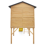 Lifespan Kids Play Houses Burleigh Raised Wooden Cubby House with 2.2m yellow slide - Lifespan Kids 9347166085597 LKCH-BUR-YL Buy online: Burleigh Raised Wooden Cubby House with 2.2m yellow slide - Lifespan Kids Happy Active Kids Australia