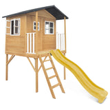 Lifespan Kids Play Houses Burleigh Raised Wooden Cubby House with 2.2m yellow slide - Lifespan Kids 9347166085597 LKCH-BUR-YL Buy online: Burleigh Raised Wooden Cubby House with 2.2m yellow slide - Lifespan Kids Happy Active Kids Australia
