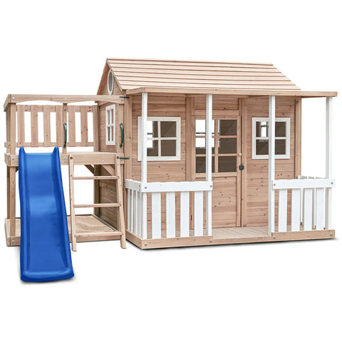 Lifespan Kids Play Houses Finley Cubby House with Blue Slide - Lifespan Kids 9347166085382 LKCH-FIN-BU Buy online: Finley Cubby House with Blue Slide - Lifespan Kids Happy Active Kids Australia