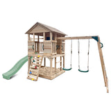 Lifespan Kids Play Houses Kingston Cubby House with Monkey Bars, Swings and Pastel Green Slide - Lifespan Kids - OUT OF STOCK eta mid-late Oct (preorder available now) 9347166085634 LKCH-KING-PG Kingston Cubby House with Monkey Bars, Swings and Pastel Green Slide Happy Active Kids Australia