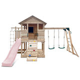 Lifespan Kids Play Houses Kingston Cubby House with Monkey Bars, Swings and Pastel Pink Slide - Lifespan Kids - OUT OF STOCK eta mid-late Oct (preorder available now) 9347166085641 LKCH-KING-PP Kingston Cubby House with Monkey Bars, Swings and Pastel Pink Slide Happy Active Kids Australia