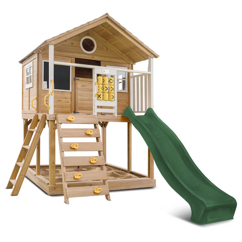 Lifespan Kids Play Houses Warrigal Cubby House with Green Slide - Lifespan Kids - OUT OF STOCK eta mid-late Oct (preorder available now) 9347166085689 LKCH-WARR-GN Buy online: Warrigal Cubby House with Green Slide - Lifespan Kids Happy Active Kids Australia