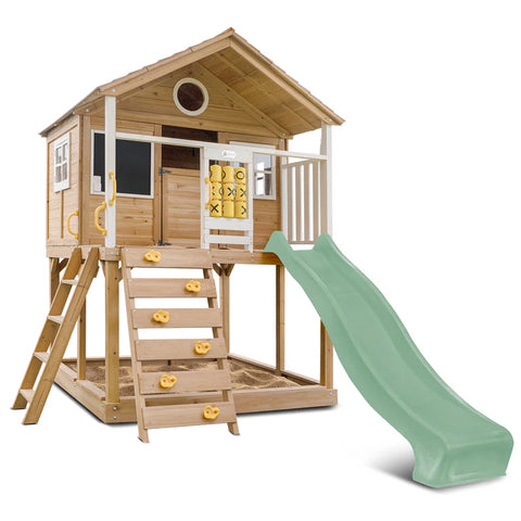 Lifespan Kids Play Houses Warrigal Cubby House with Pastel Green Slide - Lifespan Kids 9347166085702 LKCH-WARR-PG Buy online: Warrigal Cubby House with Pastel Green Slide - Lifespan Kids Happy Active Kids Australia