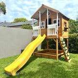 Lifespan Kids Play Houses Winchester Cubby House with 1.2m platform and 2.2m Blue Slide - Lifespan Kids 9347166085740 LKCH-WINC-2BU Winchester Cubby House with 1.2m platform and 2.2m Blue Slide Happy Active Kids Australia