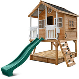 Lifespan Kids Play Houses Winchester Cubby House with 1.2m platform and 2.2m Green Slide - Lifespan Kids 9347166085757 LKCH-WINC-2GN Winchester Cubby House with 1.2m platform and 2.2m Green Slide  Happy Active Kids Australia