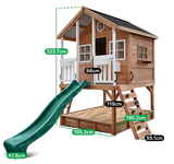 Lifespan Kids Play Houses Winchester Cubby House with 1.2m platform and 2.2m Green Slide - Lifespan Kids 9347166085757 LKCH-WINC-2GN Winchester Cubby House with 1.2m platform and 2.2m Green Slide  Happy Active Kids Australia