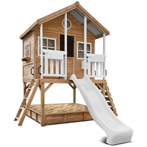 Lifespan Kids Play Houses Winchester Cubby House with 1.2m platform and 2.2m White Slide - Lifespan Kids 9347166085795 LKCH-WINC-2PW Winchester Cubby House with 1.2m platform and 2.2m White Slide Happy Active Kids Australia