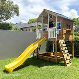 Lifespan Kids Play Houses Winchester Cubby House with 1.2m platform and 2.2m Yellow Slide - Lifespan Kids 9347166085801 LKCH-WINC-2YL Winchester Cubby House with 1.2m platform and 2.2m Yellow Slide Happy Active Kids Australia
