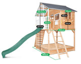 Lifespan Kids Play Houses Winchester Cubby House with Green Slide - Lifespan Kids 9347166075673 LKCH-WINCHE-GRN Buy online: Winchester Cubby House with Green Slide - Lifespan Kids Happy Active Kids Australia