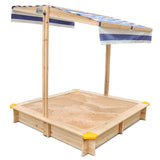 Lifespan Kids Sandpits Joey Wooden Sandpit with Blue Shade Canopy - Lifespan Kids 9347166072917 LKSP-JOEY Buy online: Joey Wooden Sandpit with Blue Sun Shade Canopy  Happy Active Kids Australia