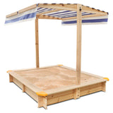 Lifespan Kids Sandpits Joey Wooden Sandpit with Blue Shade Canopy - Lifespan Kids 9347166072917 LKSP-JOEY Buy online: Joey Wooden Sandpit with Blue Sun Shade Canopy  Happy Active Kids Australia