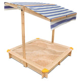 Lifespan Kids Sandpits Joey Wooden Sandpit with Blue Shade Canopy - Lifespan Kids 9347166072917 LKSP-JOEY Buy online: Joey Wooden Sandpit with Blue Sun Shade Canopy  Happy Active Kids Australia