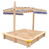 Lifespan Kids Sandpits Joey Wooden Sandpit with Blue Shade Canopy - Lifespan Kids 9347166072917 LKSP-JOEY Buy online: Joey Wooden Sandpit with Blue Sun Shade Canopy  Happy Active Kids Australia