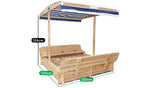 Lifespan Kids Sandpits Skipper Wooden Sandpit with UV Shade Canopy - Lifespan Kids 09347166048714 SANDPITSKIPPER2 Buy online: Skipper Wooden Sandpit with UV Shade Canopy -Lifespan Kids Happy Active Kids Australia