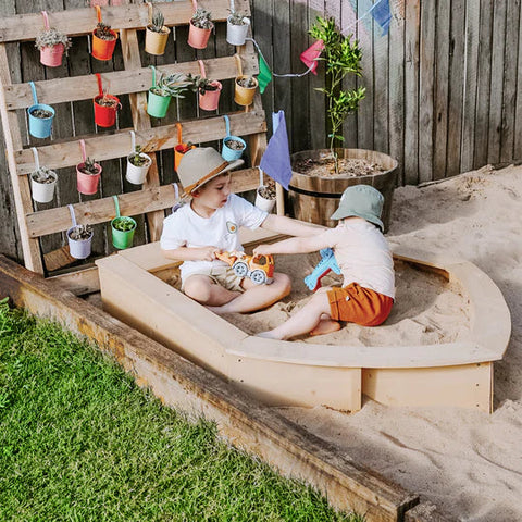 Buy online Wooden Boat Sandpit Lifespan Kids Happy Active Kids