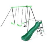 Lifespan Kids Swing Hurley 2 Metal Double Swing Set with Glider & Slide - Lifespan Kids 09347166050922 PEHURLEY2-SLIDE Buy online: Hurley 2 Metal Double Swing Set with Glider & Wavy Slide  Happy Active Kids Australia