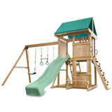Lifespan Kids Swing Sets & Playsets Carindale Play Centre with Pastel Green Slide - Lifespan Kids 9347166085986 LKPC-CARIND-PG Buy online : Carindale Play Centre with Pastel Green Slide - Lifespan Kids Happy Active Kids Australia