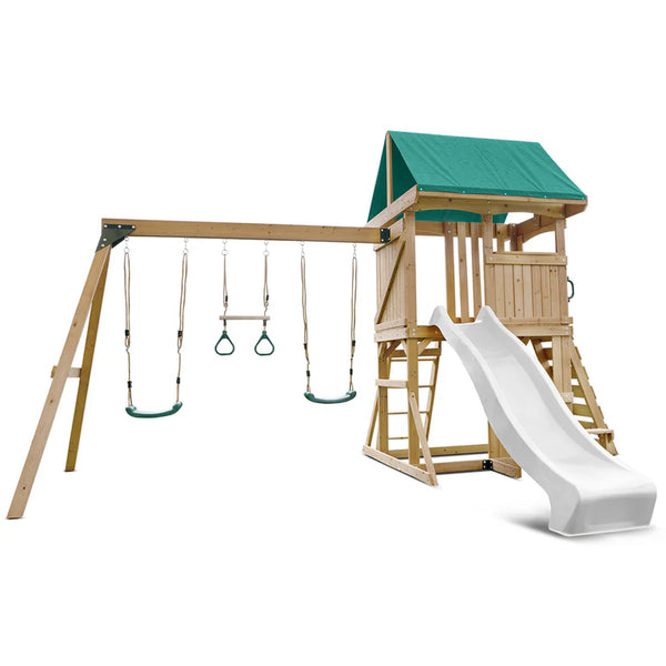 Lifespan Kids Swing Sets & Playsets Carindale Play Centre with White Slide - Lifespan Kids 9347166086006 LKPC-CARIND-PW Buy online : Carindale Play Centre with White Slide - Lifespan Kids Happy Active Kids Australia