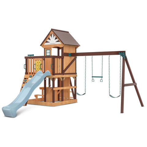Lifespan Kids Swing Sets & Playsets Coventry Play Centre Set with Pastel Blue Slide - Lifespan Kids 9347166086112 LKPC-COVEN-PB Buy online : Coventry Play Centre Set with Pastel Blue Slide - Lifespan Kids Happy Active Kids Australia