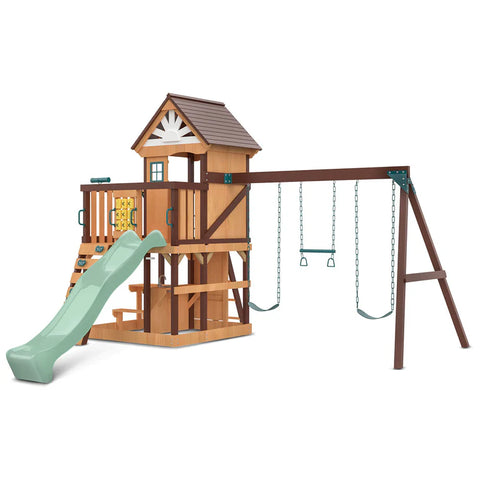 Lifespan Kids Swing Sets & Playsets Coventry Play Centre Set with Pastel Green Slide - Lifespan Kids 9347166086129 LKPC-COVEN-PG Buy online : Coventry Play Centre Set with Pastel Green Slide - Lifespan Kids Happy Active Kids Australia