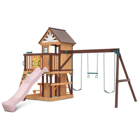 Lifespan Kids Swing Sets & Playsets Coventry Play Centre Set with Pastel Pink Slide - Lifespan Kids 9347166086136 LKPC-COVEN-PP Buy online : Coventry Play Centre Set with Pastel Pink Slide - Lifespan Kids Happy Active Kids Australia