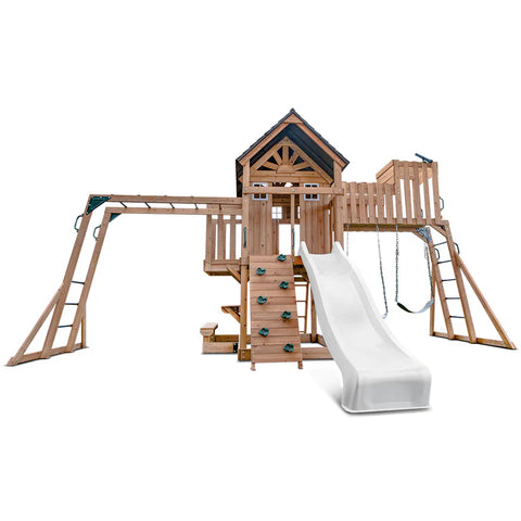Lifespan Kids Swing Sets & Playsets Kensington Play Centre Set with White Slide - Lifespan Kids 9347166086280 LKPC-KENS-PW Buy online: Kensington Centre Set with White Slide - Lifespan Kids Happy Active Kids Australia