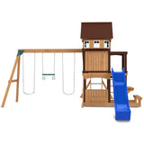 Lifespan Kids Swing Sets & Playsets Meer Brook Play Centre with Blue Slide - Lifespan Kids 9347166078575 LKPC-MEERB-BLU Buy online: Meer Brook Play Centre with Blue Slide - Lifespan Kids Happy Active Kids Australia