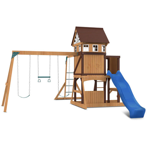 Lifespan Kids Swing Sets & Playsets Meer Brook Play Centre with Blue Slide - Lifespan Kids - OUT OF STOCK eta TBA 9347166086303 LKPC-MEERB-BU Buy online: Meer Brook Play Centre with Blue Slide - Lifespan Kids Happy Active Kids Australia