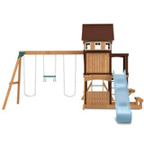 Lifespan Kids Swing Sets & Playsets Meer Brook Play Centre with Pastel Blue Slide - Lifespan Kids 9347166086327 LKPC-MEERB-PB Buy: Meer Brook Play Centre with Pastel Blue Slide - Lifespan Kids Happy Active Kids Australia